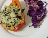 Foto del paso 7 de la receta: Morrones rellenos light con cortorno fresco