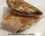 Foto del paso 14 de la receta: Burritos de salmón y verduras (brócolis, zanahorias y aguacate)