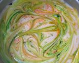 A picture of step 4 of Eggless colourful cake.
