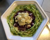 Une image de l'étape 7 de Salade fleur au concombre betteraves rouges et artichauts sauce citron.