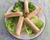 A picture of step 9 of Air-Fried Vegetarian Sandwich Spring Rolls.