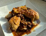 Foto del paso 11 de la receta Pollo a la mostaza y miel con patatas a las hierbas