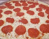 A picture of step 10 of Sheik's Gourmet Pizzas: Classic Pepperoni Sicilian Pizza.