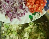 A picture of step 3 of Matar ka dhokla.