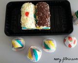 Foto langkah ke 8 dari resep Roti gulung rainbow kukus.