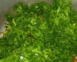 A picture of step 5 of Spinach(palak) with chana dal.