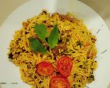 A picture of step 1 of Fried Spag&beans.