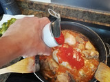 Fritada de ñoras verdes con pollo y conejo