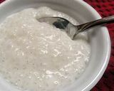 A picture of step 3 of Sago kheer (Javarisi payasam in Tamil).