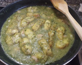 Foto del paso 14 de la receta: Rape o rosada en salsa verde con gambas