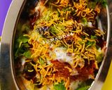 A picture of step 4 of Aloo Laccha Tikki Chat.