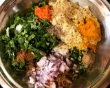 A picture of step 2 of Dal Palak Paniyaram.