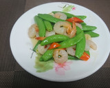 蝦仁炒碗豆(簡單料理)的食譜步驟6照片