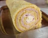Foto del paso 14 de la receta: 🍥 Arrollado agridulce de jamón y queso con centro de queso brie - Pionono casero 🍥