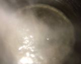 A picture of step 8 of Ogbono soup with white amala.