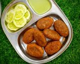 A picture of step 5 of Falahari cutlets.