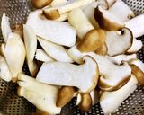 A picture of step 1 of Stir-Fried Napa Cabbage with King Oyster Mushrooms (Vegan).