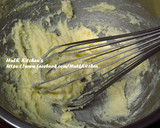 A picture of step 2 of Vanilla Muffins with Strawberry Cream Cheese Sauce.