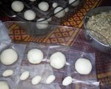 Gambar langkah 2 resipi Pau cendawan viral inti carbonara.