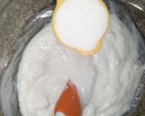 A picture of step 2 of Flag cake without oven.