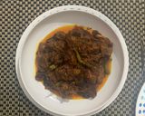 A picture of step 5 of Karelay Gosht.