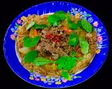 Hình bước làm 3 của món Phở Chiên Giòn Xúc Thịt Bò