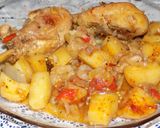 Foto del paso 6 de la receta: Cubos de papa a la mostaza con pollo y morrones asados (receta incluida)