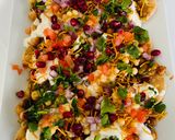 A picture of step 3 of Papadi chaat.