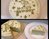 Hình bước làm 11 của món Matcha crepe cake😋 (Bánh matcha ngàn lớp)