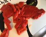 Une image de l'étape 3 de Saucisses fumées aux poivrons rouges,ail,oignon,basilic et épices italiennes.