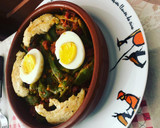 Foto del paso 7 de la receta: Judías verdes con tomate, pimiento, huevo duro y pechuga de pollo