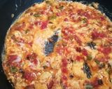 Foto del paso 8 de la receta Media tostada con huevos revueltos, ajetes y sobrasada