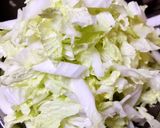 A picture of step 1 of Stir-Fried Napa Cabbage with King Oyster Mushrooms (Vegan).