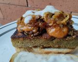 Foto del paso 8 de la receta: Sándwich🥪 de tofu de lentejas bbq...🤔🥐🫑