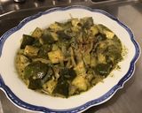 Une image de l'étape 12 de Courgettes en sauce verte, vin blanc et ail des ours.