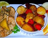 A picture of step 7 of Mike's Lemon Chicken & Sweet Garlic Baby Spuds.