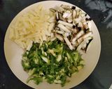A picture of step 1 of Karela Bharta.