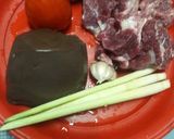 Hình bước làm 1 của món Bún bò cà chua