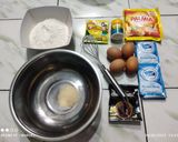 Foto langkah ke 1 dari resep Bolu Marmer Susu Lembut No Mixer.