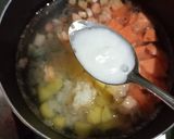 Foto langkah ke 3 dari resep MPASI SALMON Ubi Kentang Brokoli Jamur Santan (Menu lengkap).
