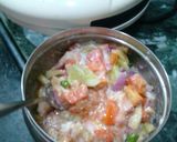 A picture of step 2 of Dahi wale sandwich.