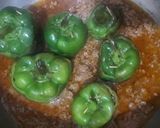 A picture of step 9 of Mince stuffed capsicum.