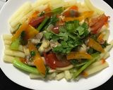 Hình bước làm 7 của món Pasta!!! Nui sốt rau củ
