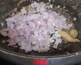 A picture of step 2 of Bhendichi Bhaji (Maharashtrian Style Bhindi/ Okra).