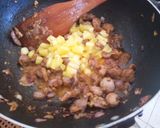 A picture of step 4 of Sweet and Sour gizzards.