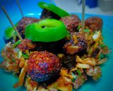 A picture of step 7 of Noodles with manchurian Pure Jain version.