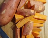 Joghurtos birsalma sült tofuval és édesburgonyával (vegán) recept fázis 4 fotója