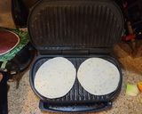 A picture of step 1 of George Foreman Grill spring onion pancake.