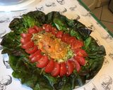 Une image de l'étape 9 de Salade de laitue rougette aux tomates,courgette râpée et orange.