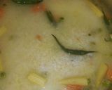 A picture of step 4 of Veg pulao with chicken gravy.